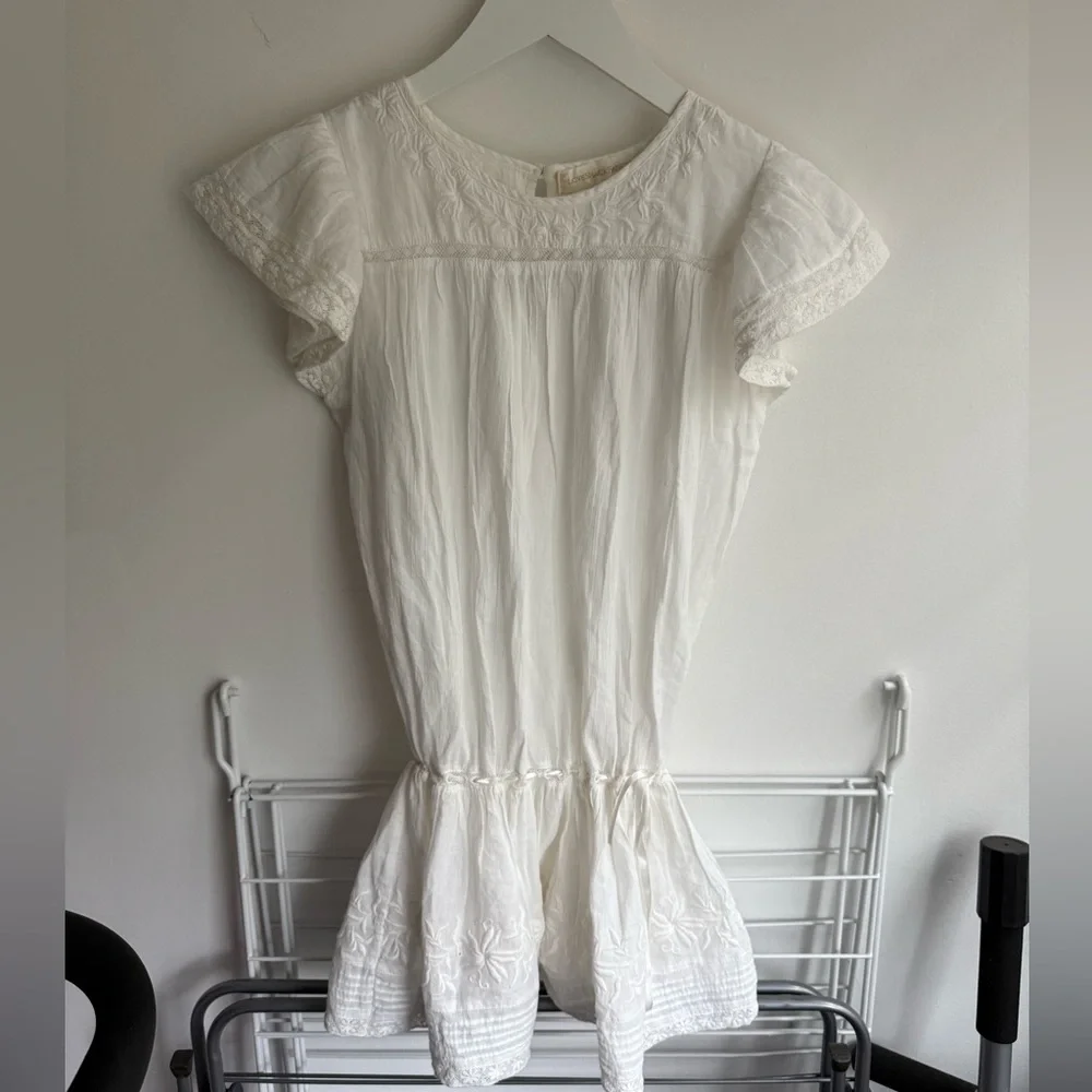 Girls size 7y loveshackfancy White Short Sleeve Dress